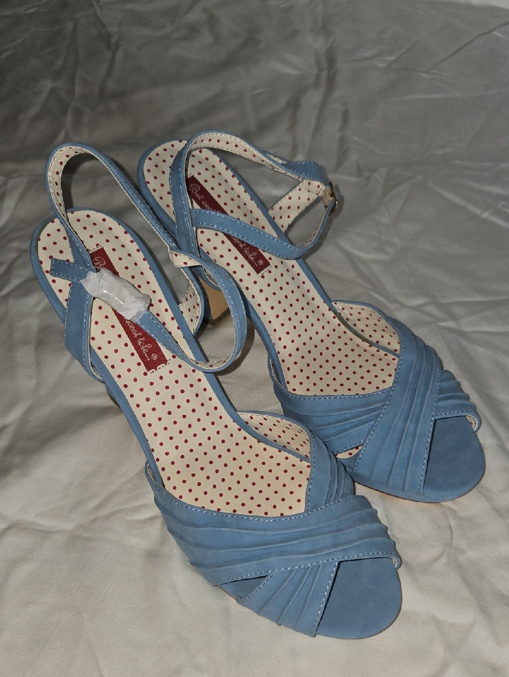 B.a.i.t. Women’s Light Blue Ankle-Strap Peep-Toe Sandals